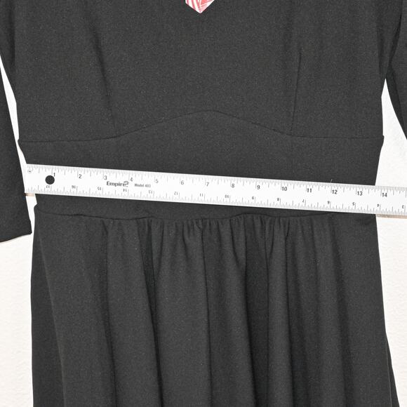 Laura Byrnes Women's Pinup Priscilla Swing Dress in Black Size Medium - Picture 13 of 14